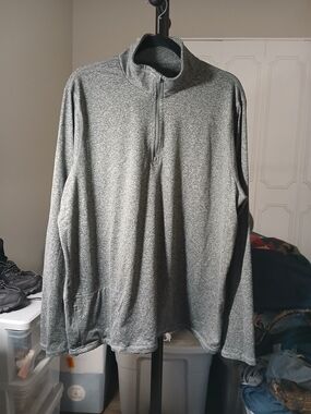Quince Men's Gray Heather Quarter-Zip Sweater